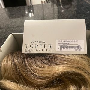 Jon Renau easipart HD 18 inch hair topper in shade 22F16S8 (shaded dark blonde)